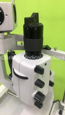 Zeiss SL 130 Slit Lamp with Zeiss f140 Binoculars, 2 x 10x Eyepieces on Motorized Table (Powers Up) *LP* - 4