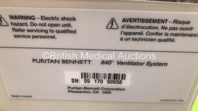 Nellcor Puritan Bennett 840 Ventilator System Software Version 4-070000-85-AN Running Hours 27158 with Hoses (Powers Up) - 7