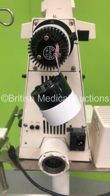 Carl Zeiss Axioskop Microscope on Stand with 1 x Optic, and 1 x E-PI10x/20 Eyepiece (Powers Up with Damage and Missing Pieces - See Photos) - 6