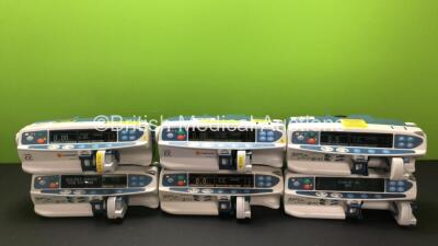 Job Lot Including 4 x CareFusion Asena GH Syringe Pumps and 2 x CareFusion Alaris CC Syringe Pumps (All Power Up, 2 x Require Service) *RI*