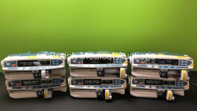 6 x Cardinal Health Alaris CC Syringe Pumps (All Power Up, 5 x Require Service) *RI*