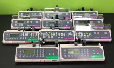 Job Lot Including 8 x Graseby 3300 PCA Pumps (Some Missing / Damaged Casing - See Photos) and 3 x Graseby 3400 Syringe Pumps (All Power Up) *RI*