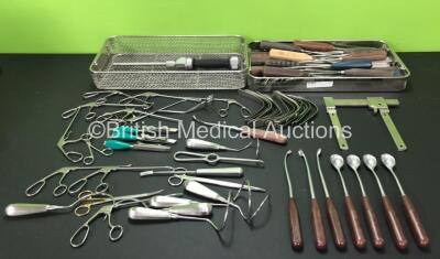 Job Lot of Surgical Instruments in 2 x Trays