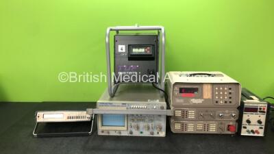 Mixed Lot Including 1 x RS Components TF 200 Frequency Meter, 1 x Tuff System Tec Care Ultra Unit, 1 x Wavetek 9302 Digital Storage Oscilloscope, 1 x Timeter RT-200 Calibration Analyzer and 1 x Farnell D30 Power Supply (All Power Up)