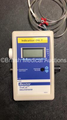 Mixed Lot Including 1 x Baxter Tru Cal Simulator / Tester (Untested Due to Possible Flat Batteries) 1 x Rompa RFED50(99) Lamp Unit (Powers Up) 1 x EMS Therasonic 1030 Unit (Powers Up) 1 x eme Insight 2000 Airway Pressure Monitor (Powers Up with Alarm and - 3