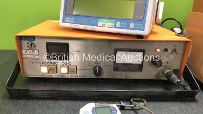 Mixed Lot Including 1 x Baxter Tru Cal Simulator / Tester (Untested Due to Possible Flat Batteries) 1 x Rompa RFED50(99) Lamp Unit (Powers Up) 1 x EMS Therasonic 1030 Unit (Powers Up) 1 x eme Insight 2000 Airway Pressure Monitor (Powers Up with Alarm and - 7