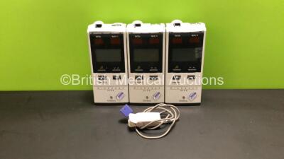 3 x Oridion MicroCap Plus Hand-Held Capnograph Pulse Oximeters with 1 x Finger Sensor (Untested Due to No Power Supply)