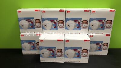 500 x 3M FFP3 Ref 1895V+ Healthcare Respirators *Expiry Date - 2025* (10 x Boxes of 5 Shown in Photo, 100 x Boxes of 5 in Total)