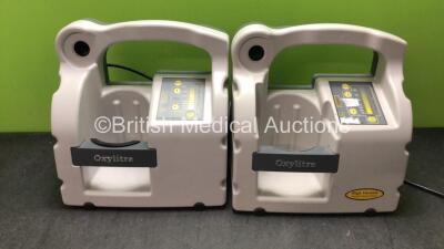 2 x Oxylitre PSP002 Suction units (Both Power Up with Missing Cups, 1 with Damaged Casing-See Photo)