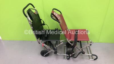 2 x Ferno Compact Evac Chairs (Both with Damaged Straps - See Photo)