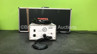 EMS CH-1347 Swiss Lithoclast Unit with 1 x Footswitch in Carry Case (Powers Up with Damaged Carry Case-See Photos) *SN 331478*