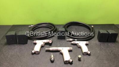 Job Lot Including 5 x Hall Ref L3000LG Batteries *All Untested* 1 x Rep 08032001 Air Hose, 1 x Rep 10071202 Air Hose, 1 x Hall Series 4 5067-02 Oscillator Handpiece, 1 x Hall 5067-03 Series 4 Reciprocator Handpiece, 1 x Hall 5044-01 Drill / Reamer *SN 