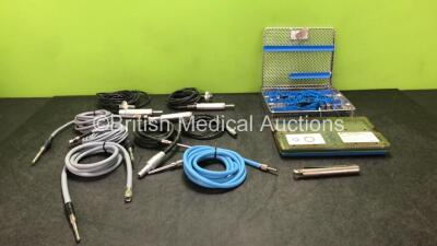 Mixed Lot Including 2 x Aesculap GD 604 Microspeed Handpieces, 1 x W&H MED E06144 Handpiece, 1 x Olympus Ref WA03300A Light Cable, 1 x Olympus WA03200A Light Cable, 1 x Smith & Nephew Ref 2145 Light Cable, 1 x Aesculap LG3523 Light Cable, 1 x THD Ref 8800