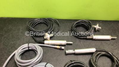 Mixed Lot Including 2 x Aesculap GD 604 Microspeed Handpieces, 1 x W&H MED E06144 Handpiece, 1 x Olympus Ref WA03300A Light Cable, 1 x Olympus WA03200A Light Cable, 1 x Smith & Nephew Ref 2145 Light Cable, 1 x Aesculap LG3523 Light Cable, 1 x THD Ref 8800 - 2