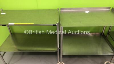 1 x Bedside Cot with Mattress and 3 x Stainless Steel Trolleys - 4