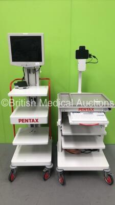 2 x Pentax Stack Trolleys with Sony Monitor (Powers Up)