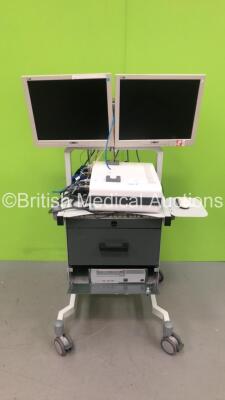 Medisoft Trolley with Medisoft Cardio-Respiratory Instrumentation Unit,Monitors and Accessories (Hard Drive Removed) *IR356*