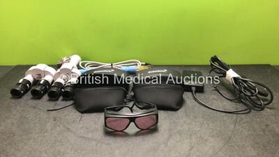 Mixed Lot Including 1 x Zeiss f=170 Microscope Binocular Eyepieces, 4 x Glendale Eye Protectors, 1 x Breathing Tube and 1 x RS Model 3610 Power Supply