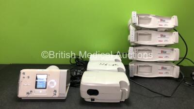 Mixed Lot Including 1 x ResMed AirSense 10 Autoset For Her CPAP Unit (Powers Up when Tested with Stock Power Supply-Power Supply Not Included) 3 x Henleys Medical Salter Aire Elite Compressors (All Power Up) 4 x Masimo Set Signal Extraction Pulse Oximeter