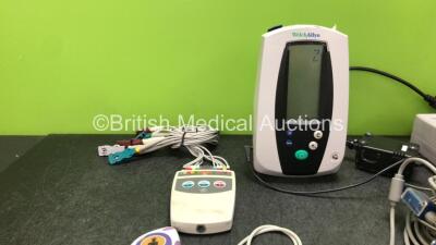 Mixed Lot Including 1 x Welch Allyn 420 Series Patient Monitor with 1 x AC Power Supply (Powers Up with Damaged Front Cover-See Photo) 1 x Nellcor N560 Oximax Pulse Oximeter with 4 x SpO2 Connection Leads and 3 x Finger Sensors (Powers Up) 1 x Static Syst - 2