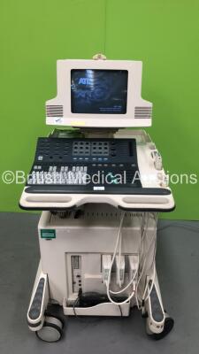 Philips HDI 5000 Sono CT Ultrasound Scanner *S/N 01WQQ7* **Mfd 11/2001** with 3 x Transducers / Probes (P7-4 / C7-4 and L12-5) (Powers Up with Error - See Pictures) ***IR480***