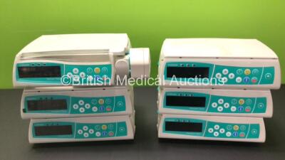 Job Lot Including 5 x B Braun Infusomat Space Infusion Pumps and 1 x B.Braun Perfusor Space Syringe Pump (All Power Up with Stock Power Supply, Power Supply Not Included) *SN 229494 / 181825 / 263402 / 181917 / 181659 / 152259*