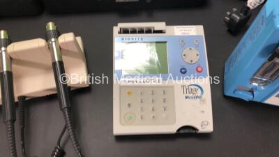 Mixed Lot Including 2 x Horwell Neurothesiometers (1 x Missing Casing - See Photos) 1 x Welch Allyn 767 Series Transformer, 1 x Biosite Triage MeterPro and 2 x Alaris SE Pumps - 3