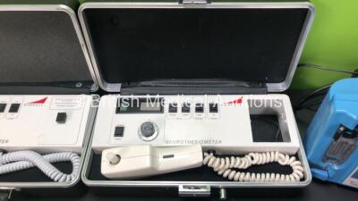 Mixed Lot Including 2 x Horwell Neurothesiometers (1 x Missing Casing - See Photos) 1 x Welch Allyn 767 Series Transformer, 1 x Biosite Triage MeterPro and 2 x Alaris SE Pumps - 5