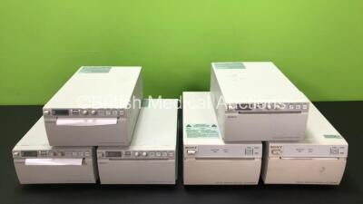 Job Lot Including 4 x Sony UP-D897 Digital Graphic Printers and 2 x Sony UP-D895MD Digital Graphic Printers (All Power Up) *SN 97116 / 87010 / 87041 / 84730 / 70138 / 70967*