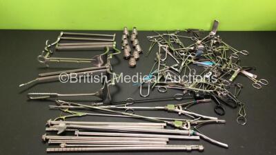 Job Lot of Surgical Instruments Including 11 x Conical 10mm Attachments for Reusable Trocar and Various Sheaths