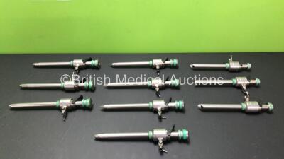 10 x Karl Storz Laparoscopic Trocar and Cannula Sets Including 10 x Karl Storz 30103 H2 11mm Cannulas with 10 x Karl Storz 30103M1 Valves, 4 x Karl Storz 30103A Trocars and 3 x Karl Storz 30103P Trocars