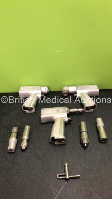 Job Lot Including 1 x Stryker System 5 4206 Reciprocating Handpiece, Stryker System 5 4203 Rotary Handpiece, 1 x Stryker System 5 4208 Sagittal Handpiece, 1 x Stryker 4103-235 Reamer Attachment, 1 x Stryker 4103-110 Attachment, 1 x Stryker 4103-131 Atta