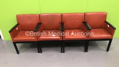 7 x Waiting Room Chairs (Only 4 x Pictured - 7 in Lot - Stock Photo Used)