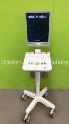 BK Medical Flex Focus 400 Flat Screen Ultrasound Scanner Ref Type 1202 *S/N 5000005* on BK Medical Cart (Powers Up) ***IR516***