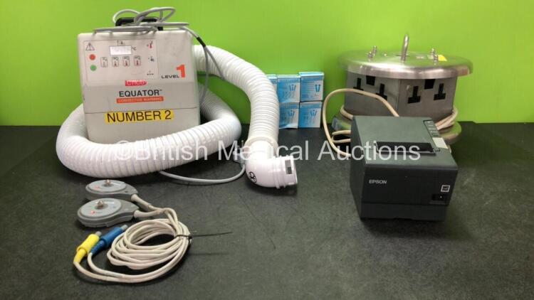 Mixed Lot Including 1 x Equator Level Convective Warming Unit, 1 x Floor AC Adapter Unit, 600 x Blood Lancets, 1 x Epson Model M244A Printer 1 x Sunray Toco Transducer and 1 x Sunray Ultrasonic Transducer