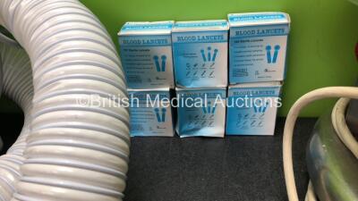 Mixed Lot Including 1 x Equator Level Convective Warming Unit, 1 x Floor AC Adapter Unit, 600 x Blood Lancets, 1 x Epson Model M244A Printer 1 x Sunray Toco Transducer and 1 x Sunray Ultrasonic Transducer - 3