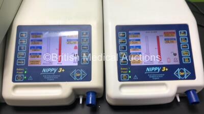 4 x B & D Electromedical Nippy 3+ Ventilators (All Power Up) *GL* - 3