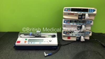 Job Lot Including 1 x Carefusion Alaris GH Syringe Pump (Powers Up) 1 x Cardinal Health Alaris GH Syringe Pump (Powers Up) 1 x Alaris Asena GH Guardrails Syringe Pump (Hold Power, Blank Display-See Photo) 1 x Carefusion IVAC PCAM Pump with 1 x Trigger (Po