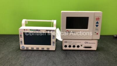 Mixed Lot Including 1 x Welch Allyn Propaq Encore Patient Monitor Including ECG SpO2, T1, T1, NIBP, P1 and P2 Options, 1 x GN Otometrics ICS PA-800 preamplifier and 1 x Suntech Tango + Unit *SN M00046343, 995, 06038002*