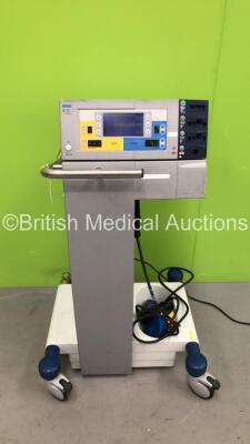 ERBE VIO 300 S Electrosurgical / Diathermy Unit Software Version 1.1.0 on Stand with Dual Footswitch (Powers Up) *S/N 11265508*