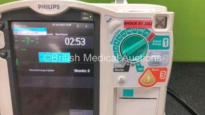 Philips Heartstart MRx Defibrillator Including Pacer and ECG Options with 2 x Philips M3538A Batteries (Powers Up) - 2