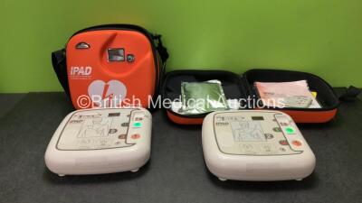 2 x CU Medical Systems CU-SP1 Defibrillators with 1 x Adult / Pediatric Defibrillator Pads *Exp 11-2023* 4 x iPad AED Starter Kits, 2 x Instruction