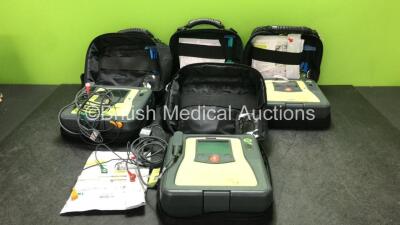 4 x Zoll AED Pro Defibrillators with 4 x Zoll AED Battery Packs, 4 x Electrode Pads and 4 x 3 Lead ECG Leads in Carry Bags (All Power Up) *SN AA11C020034, AA09C013186, AA13C027891, AA10C016879*