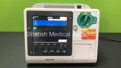 Philips Heartstart XL+ Defibrillator with Pacer, ECG and Printer Options (Powers Up) *SN USD1203684*