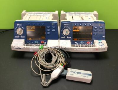 Job Lot Including 1 x Philips Heartstart XL Smart Biphasic Defibrillator Including ECG and Printer Options, 1 x Agilent Heartstream XL Smart Biphasic Defibrillator Including Pacer, ECG and Printer Options with 1 x Paddle Lead, 1 x Philips M3725A Test Load