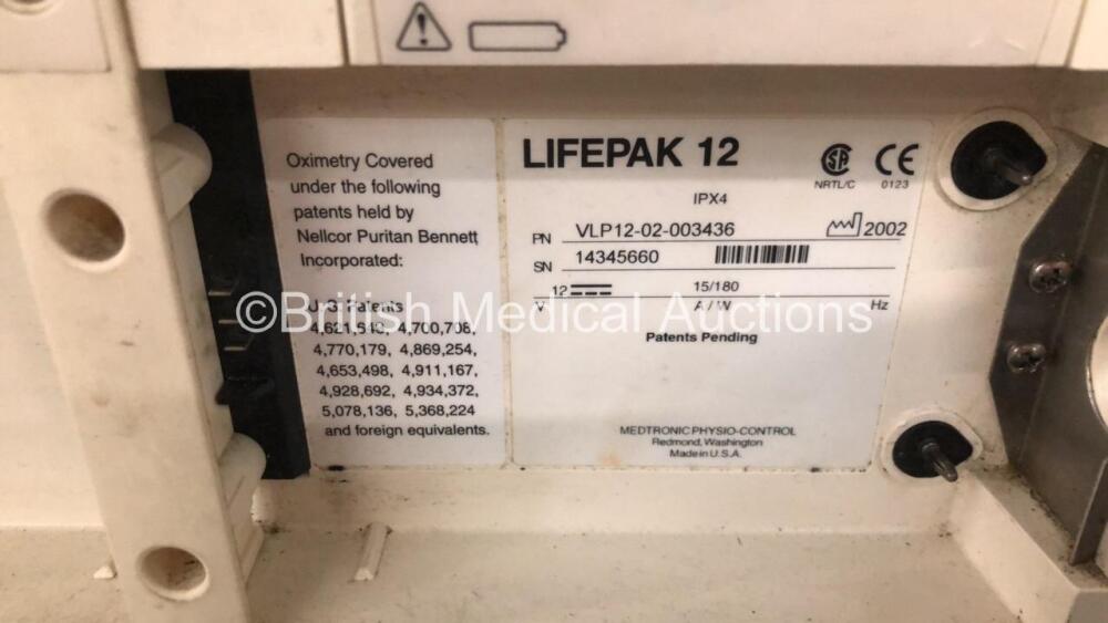 Medtronic Lifepak 12 Biphasic Defibrillator / Monitor Including Pacer ...