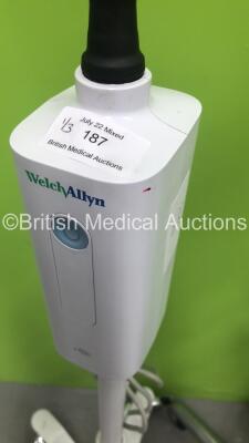 1 x Welch Alkyn 420 Series Patient Monitor on Stand with Leads, 1 x Welch Allyn Blood Pressure Meter and 1 x Welch Allyn GS Patient Examination Lamp on Stand (Powers Up with Good Bulb) - 3