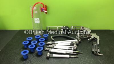 Mixed Lot Including 1 x Medline Cup, Various Surgical Instruments and 10 x Zeiss 30 25 01 9060 Covers