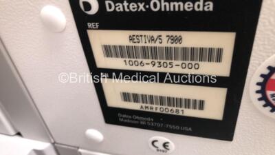 Datex-Ohmeda Aestiva/5 Anaesthesia Machine with Datex-Ohmeda Aestiva SmartVent Software Version 3.5, Bellows and Hoses (Powers Up) *S/N AMRF00681* - 5