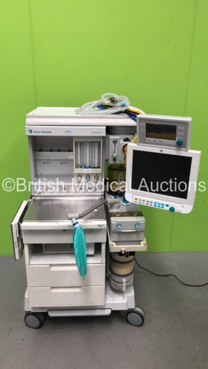 Datex-Ohmeda Aestiva/5 Anaesthesia Machine with Datex-Ohmeda 7900 SmartVent Software Version 4.8, Datex-Ohmeda Anaesthesia Monitor, Datex-Ohmeda Module Rack, Bellows, Absorber and Hoses (Powers Up) *S/N AMRK01047*